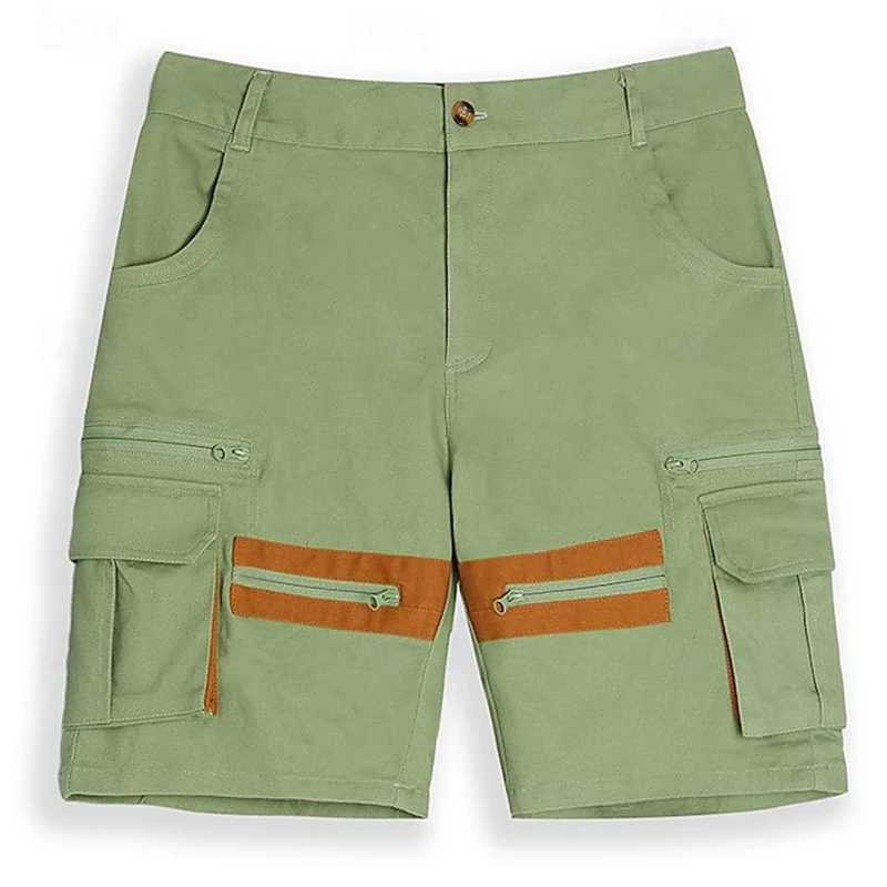 Outdoor Leisure Breathable Loose Cargo Shorts Men Summer New Fashion Multi Pockets Patchwork Shorts For Mens Vintage Short Pants W250621