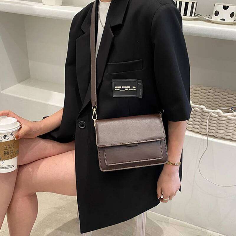 Women's Designer Small Handbag Fashion High Quality PU Leather Femael Daily Soild Color Vintage Crossbody Messegner Bags
