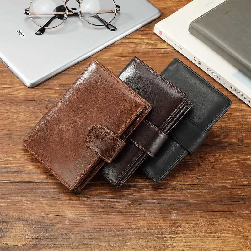 Genuine Leather Men Wallet New Short Card Holders Top Layer Cowhide Men Purse Coin Pocket Leather Zipper Men Money Clips Z250621