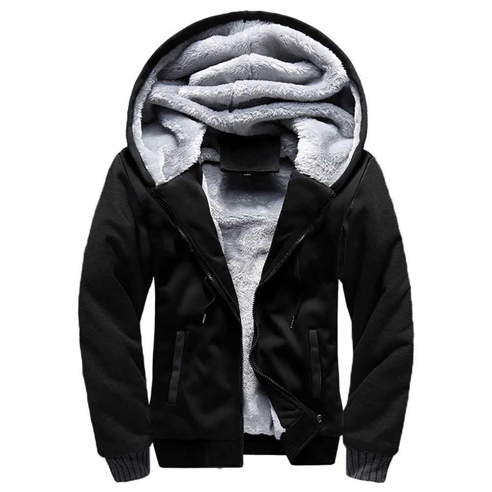 Mens Fleece Jacket Camouflage Thickened Jackets Hooded Coat Winter Long Sleeve Down Coats Casual Streetwear Mens Hoodies XJ250621
