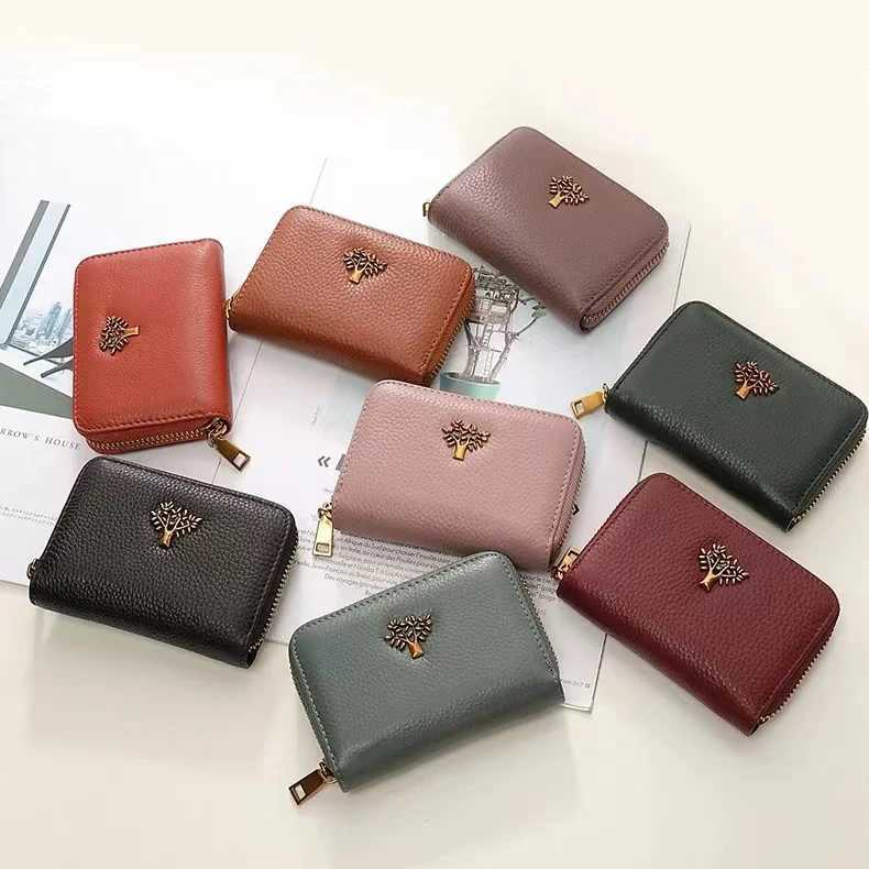 Korean Version New Cow Leather Fresh Casual Coin Wallet Fashion Cartoon Men Women Credit Passport Card Bag NEW Z250621