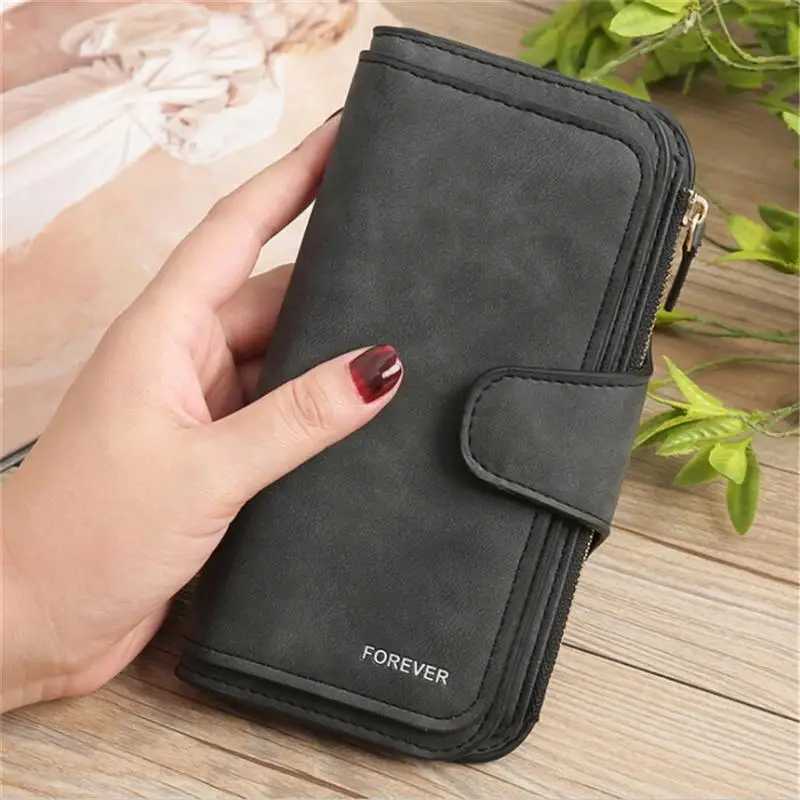 2025 Womens Wallet Pu Leather Female Purse Coins Pocket Card Holder Money Bags Lady Long Clutch Wallet Random Letter Print Z250621