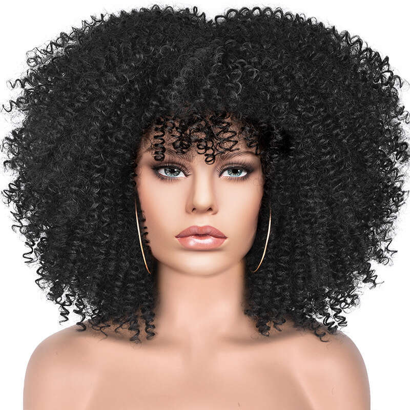 New Short For Women, Small Curly Hair, Explosive Wig, Wigs Rose Net Synthetic Fiber Wig