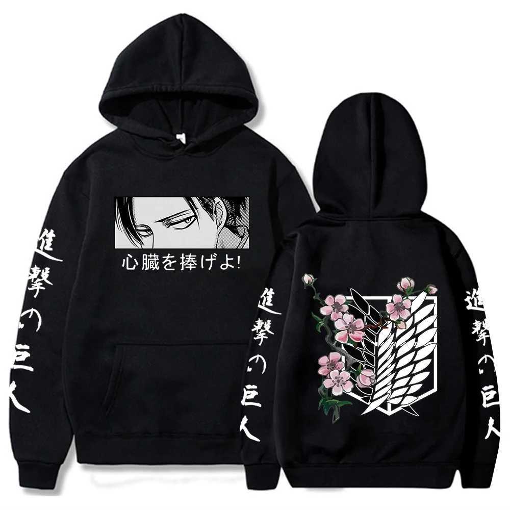 Hot Anime Attack on Titan Hoodie Harajuku Pullover Tops Men Women Sweatshirt Fans Gift XJ250621
