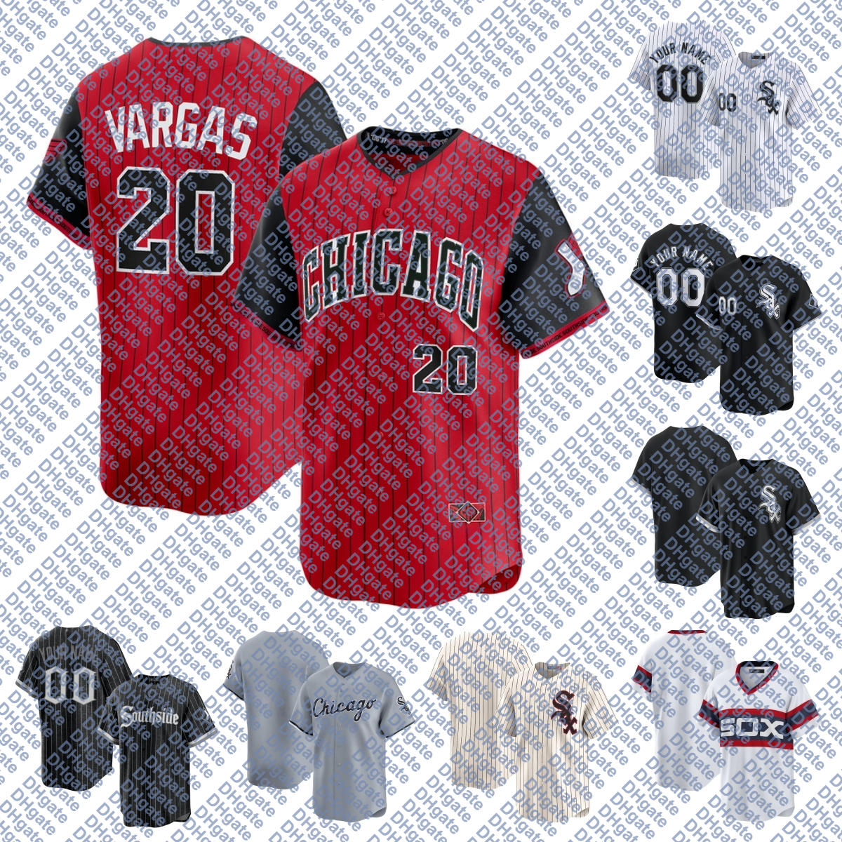 Miguel Vargas White Sox Baseball Jersey Luis Robert Jr. Lenyn Sosa Chase Meidroth Andrew Benintendi Edgar Quero Michael A. Taylor Josh Rojas All Star Men Women Youth