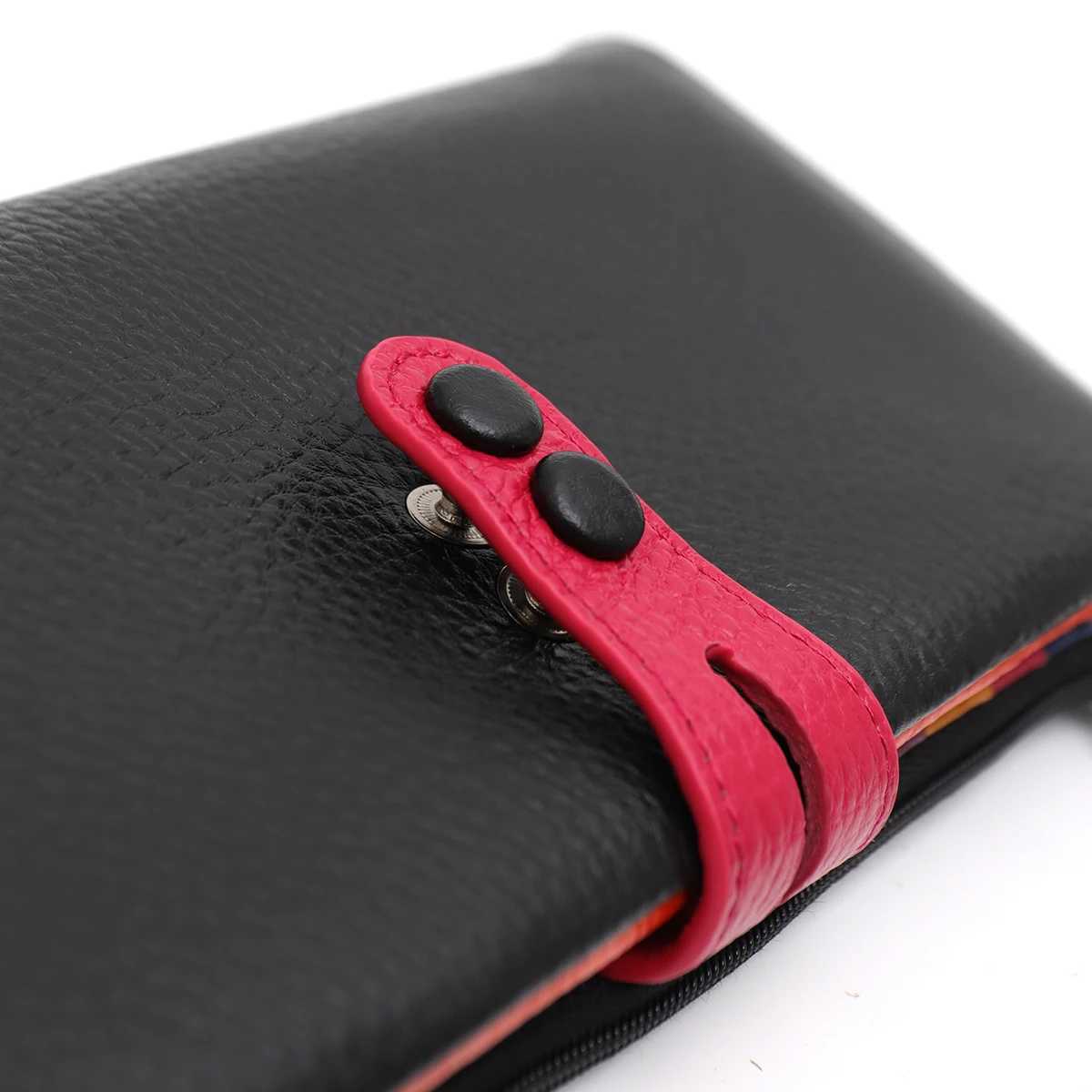 Design Women Real Cowhide Bifold Long Wallet Colorful Leather Multi Cardholder Coin Purse Daily Portable Fits Phone Z250621