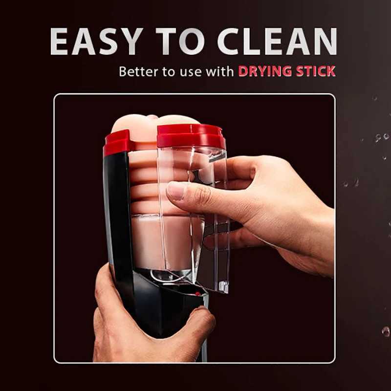 HESEKS Lifelike Automatic Sucking Male Masturbation Cup Inner Telescopic Vibrator Male Masturbator Vaginas For Men Sex Toy W250621