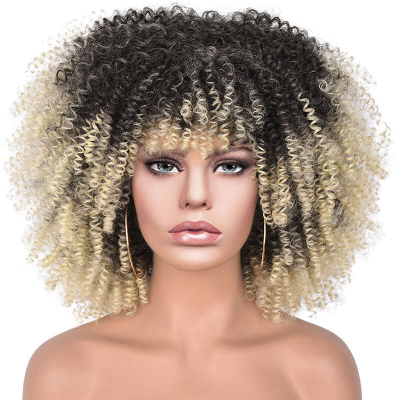 New Short For Women, Small Curly Hair, Explosive Wig, Wigs Rose Net Synthetic Fiber Wig