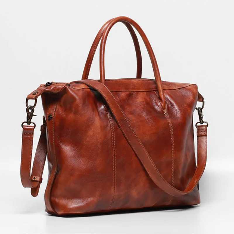 Real leather handbag new mens briefcase high-quality computer bag single shoulder diagonal cross bag Z250621