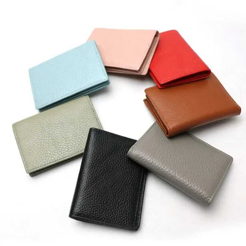 Genuine Leather Business Card Holder Name Card Case Wallet for Men Women Z250621