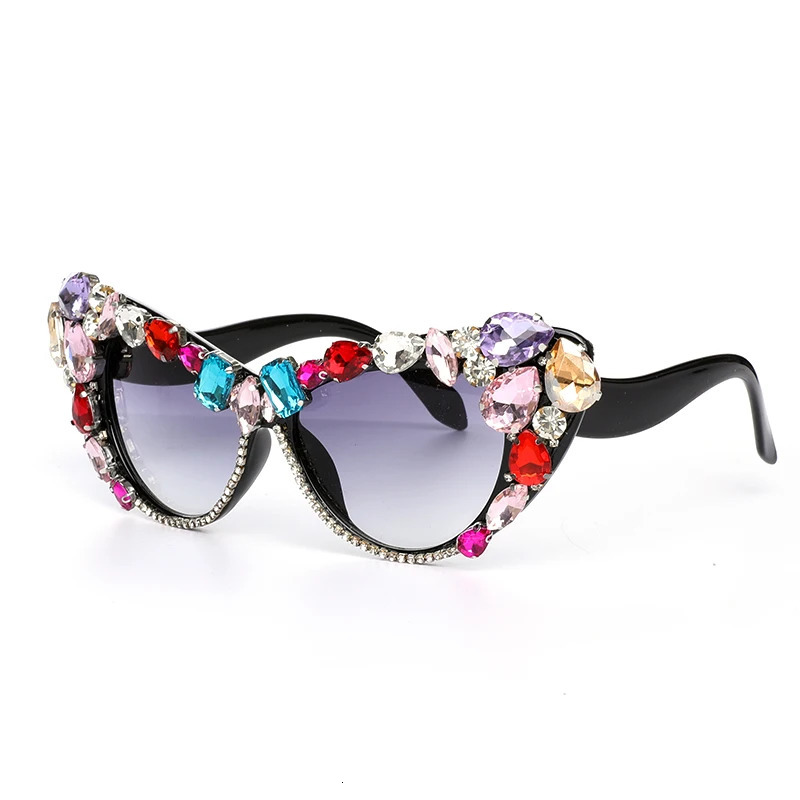 Oversize Cat Eye Diamond Sunglasse Crystal Sexy Sun Glasses For Ladies Gorgeous Eyeglasses Feminino 250617