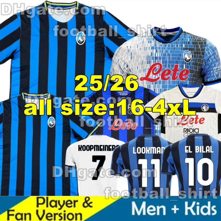 25/26 Atalanta Soccer Jerseys LOOKMAN Final version 2024 2025 2026 Maglie Kids Kit Xmas Special Christmas Football Player BC KOOPMEINERS DE KETELAERE SCAMACCA