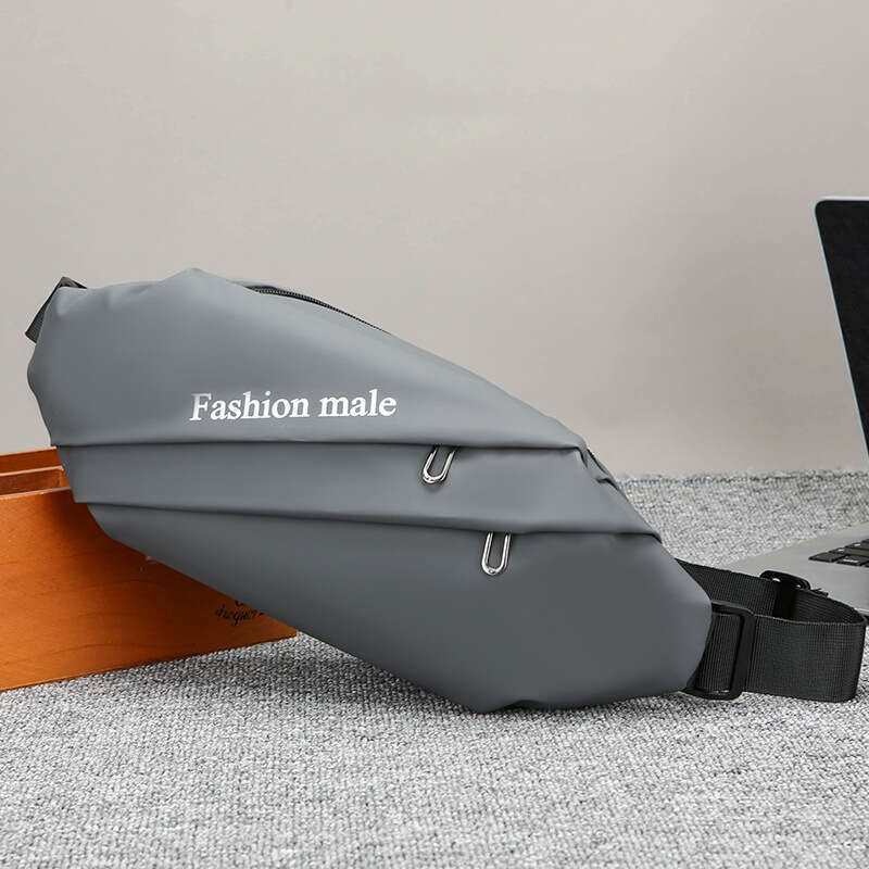 Genuine Leather Bag New Trendy Men S Chest Casual High End Single Crossbody Simple Travel Shoulder Bag Black Bag