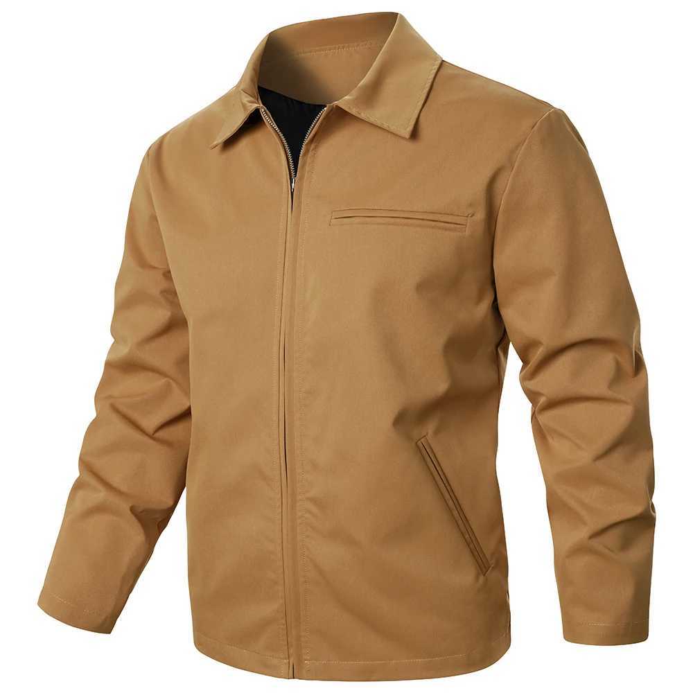 Mens Jacket Solid Color With Zipper Windproof Fashion Mens Coat Outdoor Sports Street Casual Style Mens Top Jacket Mens Coat XJ250621