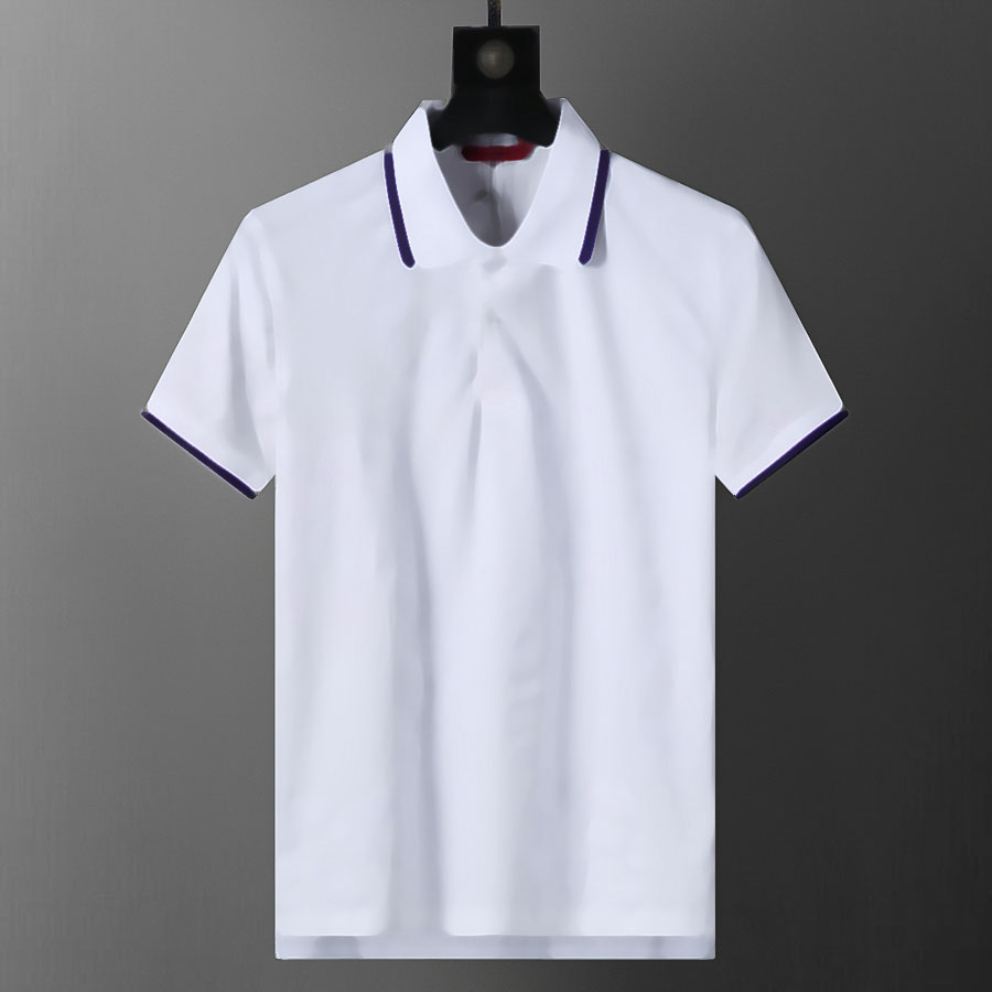New Designer Polo Shirts Men Casual Polo T Shirt Print Embroidery Fashion Europe Paris High Street Solid color Mens Polos coat Cotton M-3XL