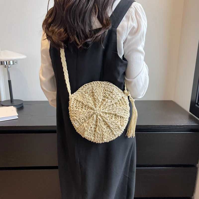 Round Multi Style Straw Bag Handbags Women Summer Rattan Bag Handmade Woven Beach Circle Bohemia Handbag New Fashion XJ250620