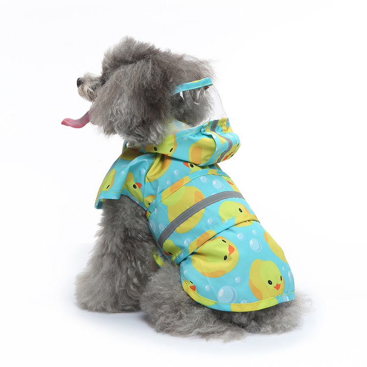 Dog Raincoat, Adjustable Dog Rain Jacket Clear Hooded Double Layer, Waterproof Poncho with Reflective Strip Straps for Small Medium Large Puppies XXL 