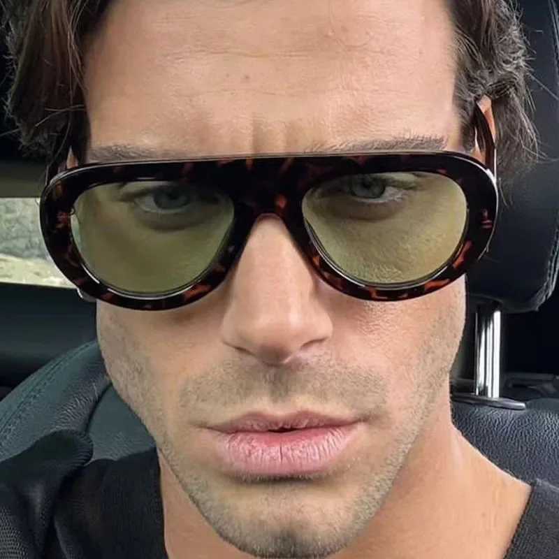 Vintage Brand Designer Flat Top Pilot Sunglasses Women For Men Fashion Popular Luxury Sun Glasses Punk Outdoor Driving Eyewear W250621