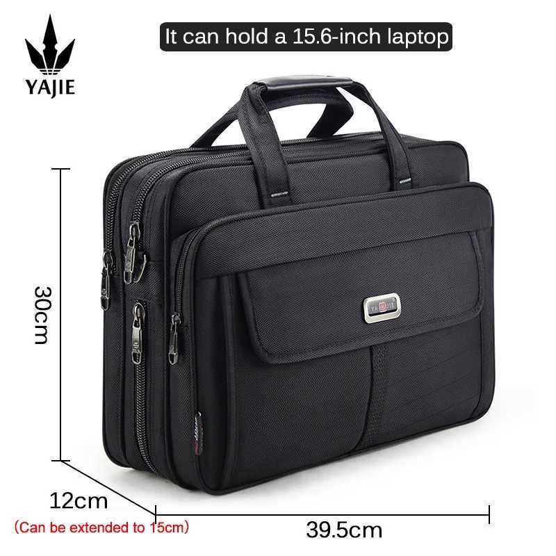 Business mens briefcase canvas waterproof large capacity 15.6 inch laptop bag work bag business bag official office bag Z250621