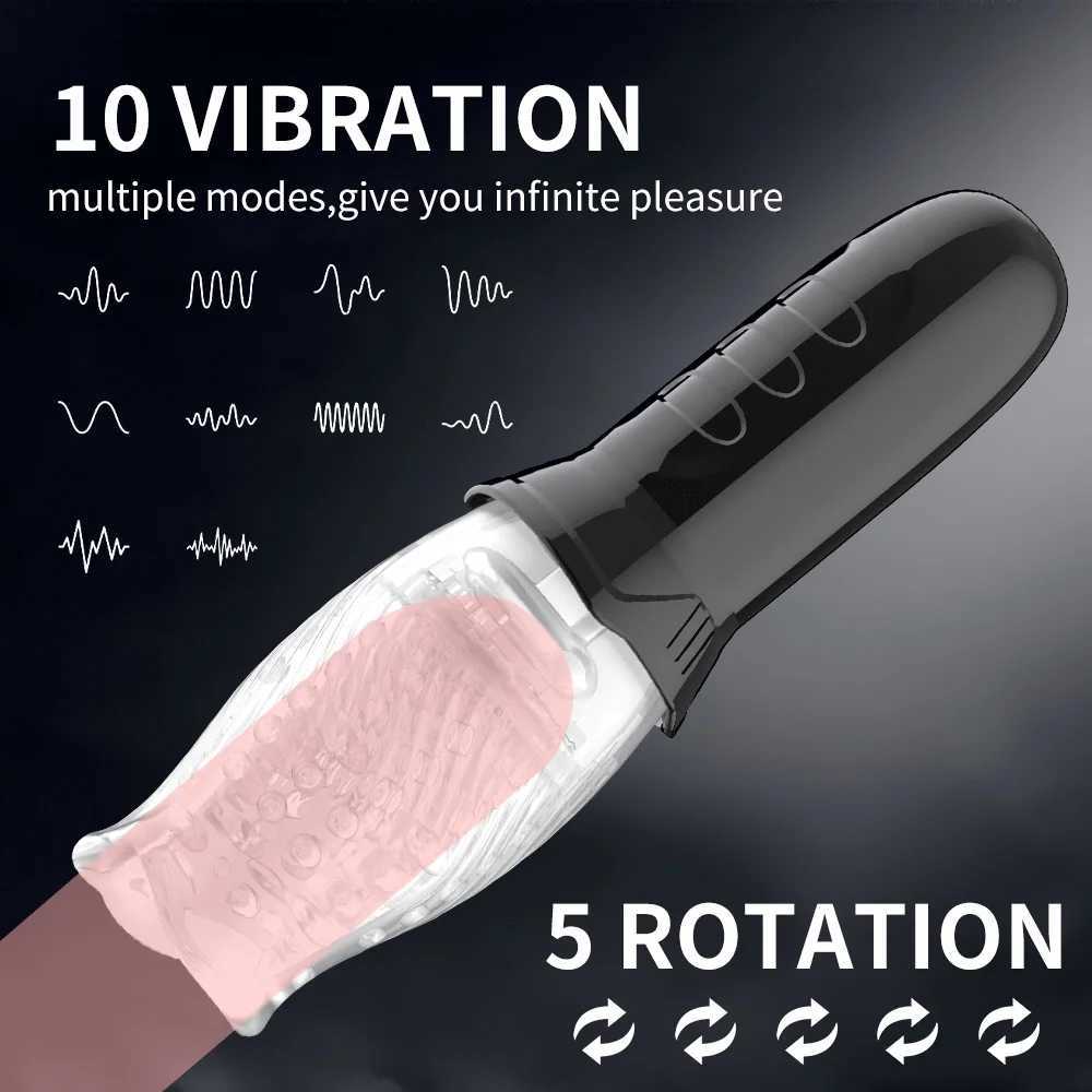 Masturbator Cup Automatic Rotating Delay Ejaculation Glans Trainer Vagina Penis Pump Sleeve Vibrator For Men Adult Toys Male W250621