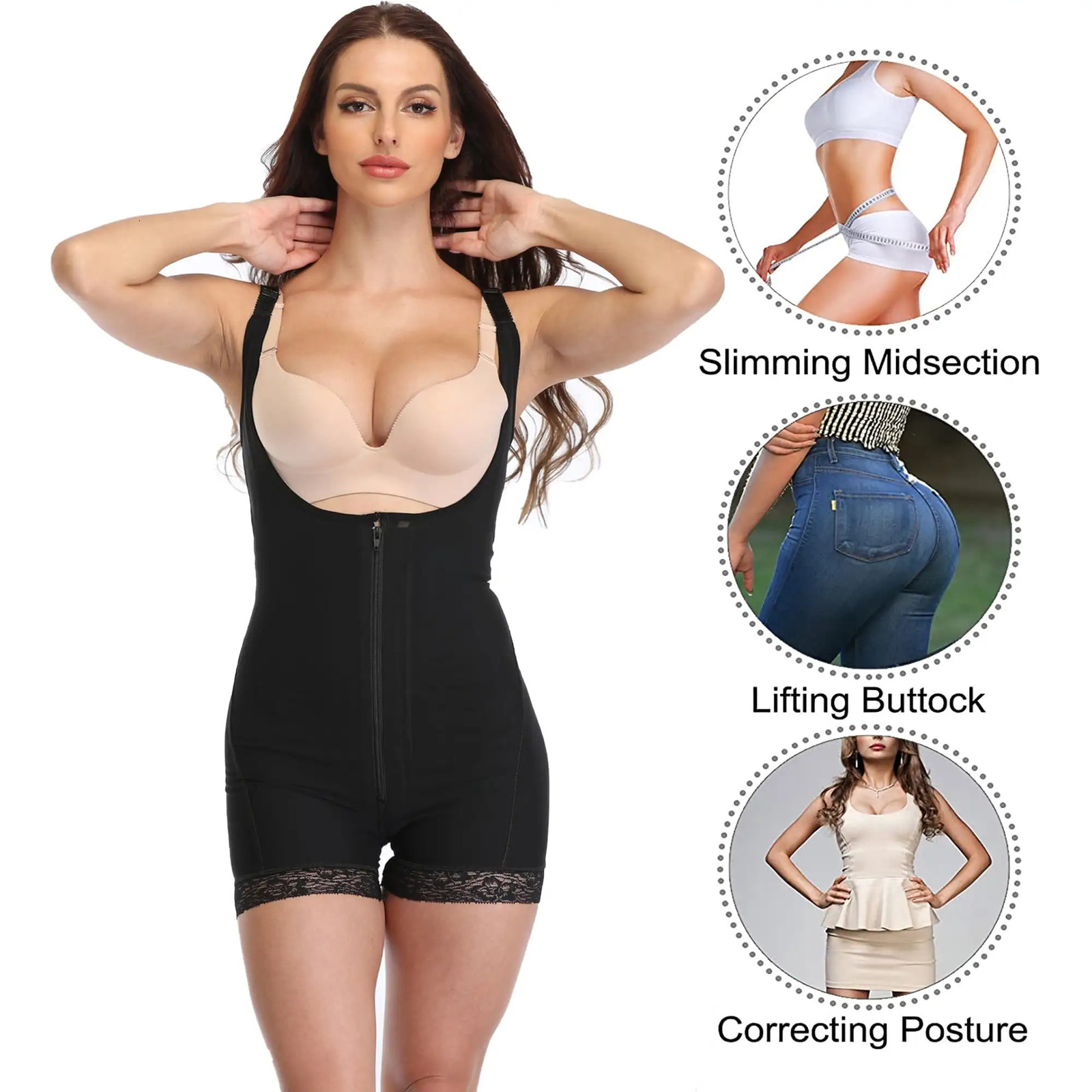 Lilvigor Fajas Colombianas Shapewear for Women Seamless Firm Triple Control Plus Size Thigh Slimmer Tummy Control Body Shaper 250617
