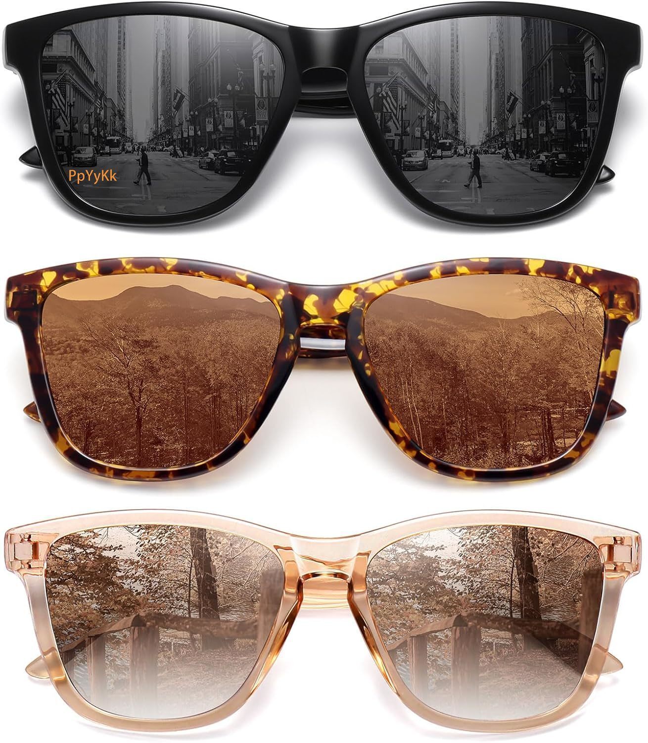 Polarized Designer Sunglasses for Women Men Trendy Classic Retro Designer Style Fashion UV400 Protection