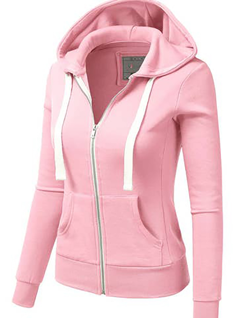 Women's lightweight zipper hooded fashion jacket new sales