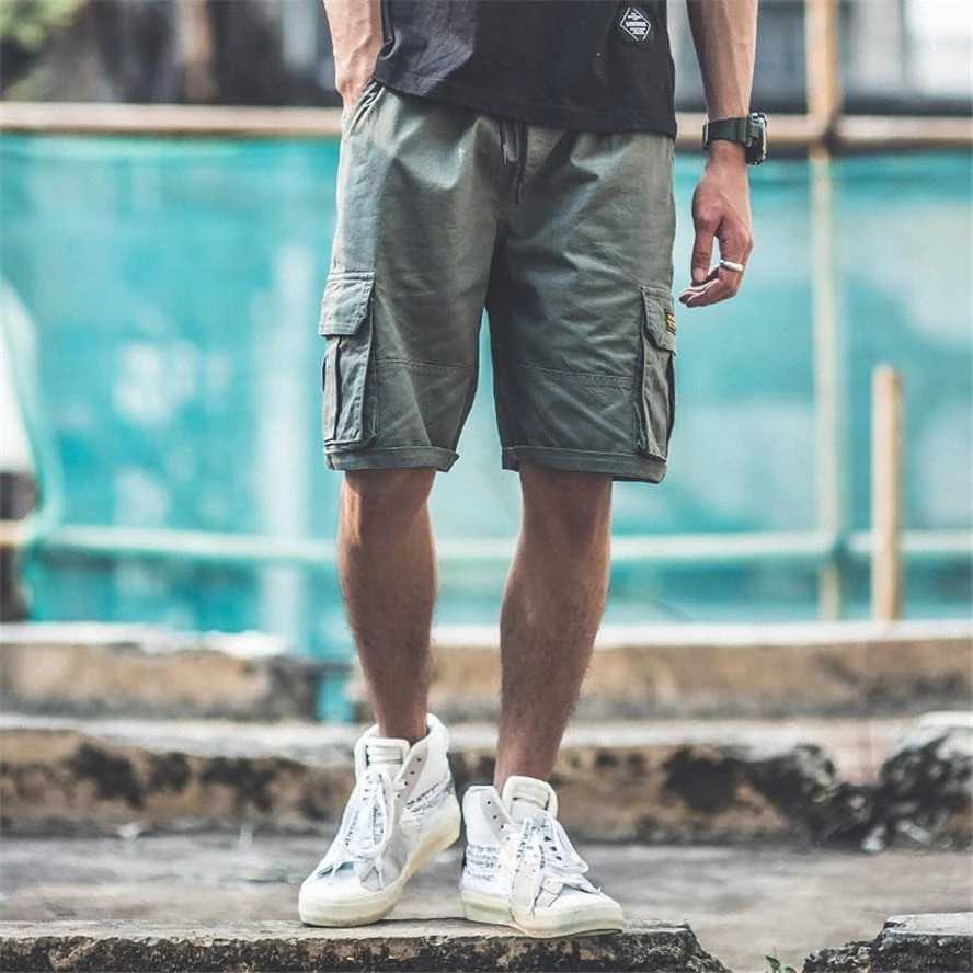 Mens Cargo Shorts with Pockets Baggy Hip Hop Short Pants for Men Cotton Designer Distressed Nylon Elegant Harajuku Loose Clothes W250705