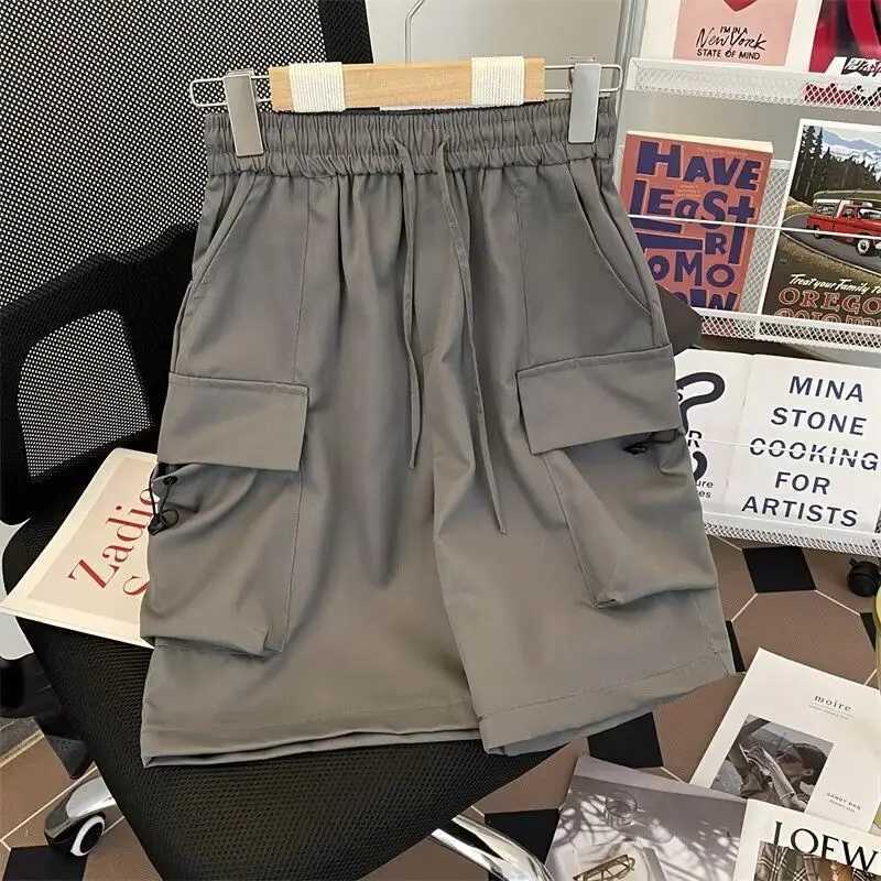 Multi Pocket Cargo Shorts For Women Summer Korean Fashion Drawstring Loose Casual Shorts Pants Harajuku Streetwear Clothes Y2k W250621