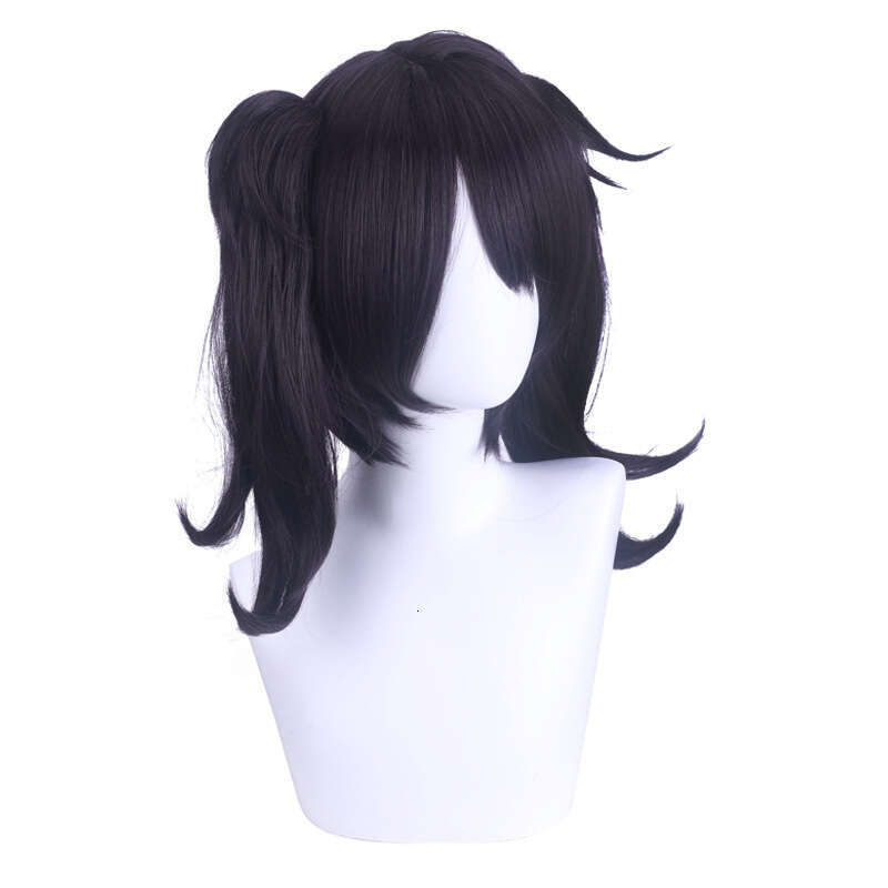 Anime Streamer Girl Heavy Dependence Super Tian Jiang Tang Black Double Ponytail Cosplay Wig