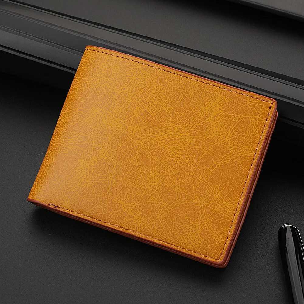 Mens FAshion Business Short Wallet Multi Card Slot Horizontal Soft PU Leather Mens Wallet Z250621