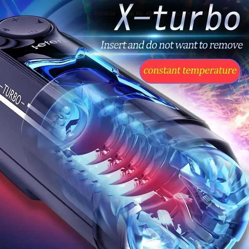 Leten High Speed Airplane Cup Automatic Men Masturbator Telescopic Sucking Clip Heating Voice Electric Penis Training Cup Adult W250621