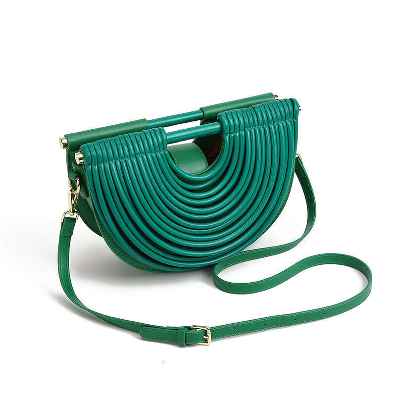 2025 New Handwoven Shoulder Crossbody Noodle Knot Design Handbag Semi-circle Women's designer Bag