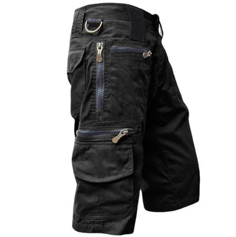 Military Cargo Shorts Men Summer Tactical Joggers Shorts Multi Pockets Streetwear Relaxed Fit Straight Shorts Plus Size 5XL W250621