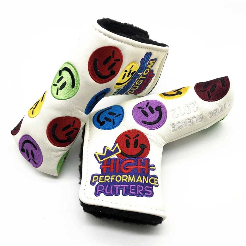 Golf Club Head Cover Ice Cream Embroidery Synthetic Leather Driver Fairway Wood Hybrid PU Head Cover Cute Kawaii Headcovers Y250620