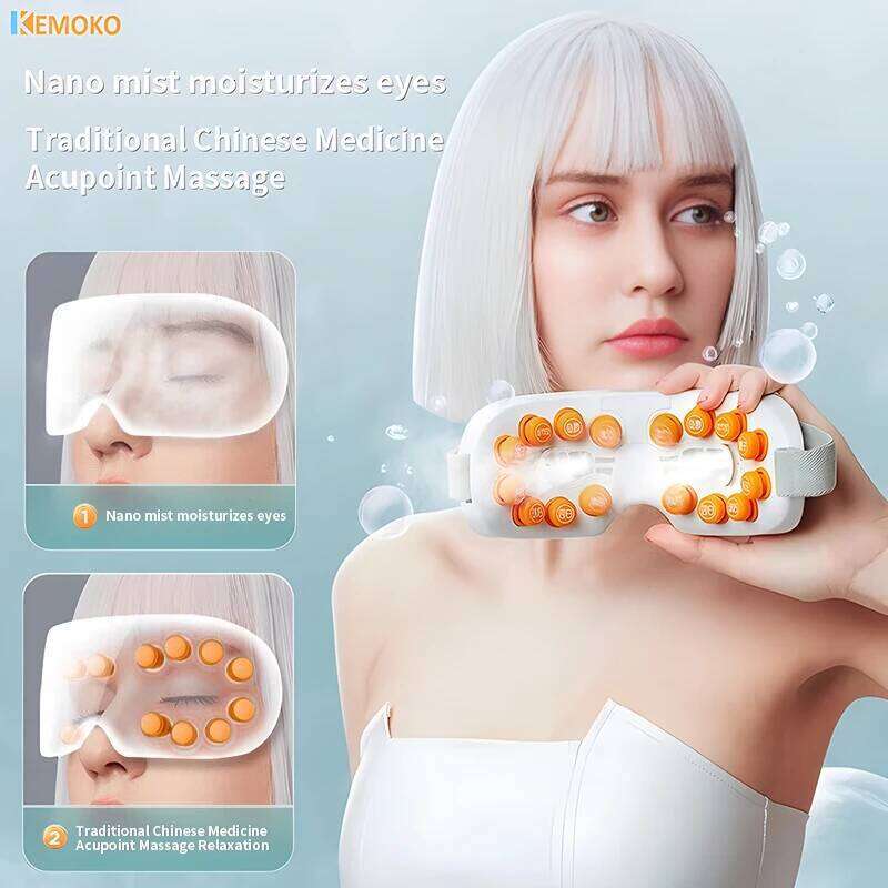 Electric Massager Nano Steam Mask Hot Compress Glasses Steamer Bluetooth Relief Dry Eye Fatigue Dark Circles Tired
