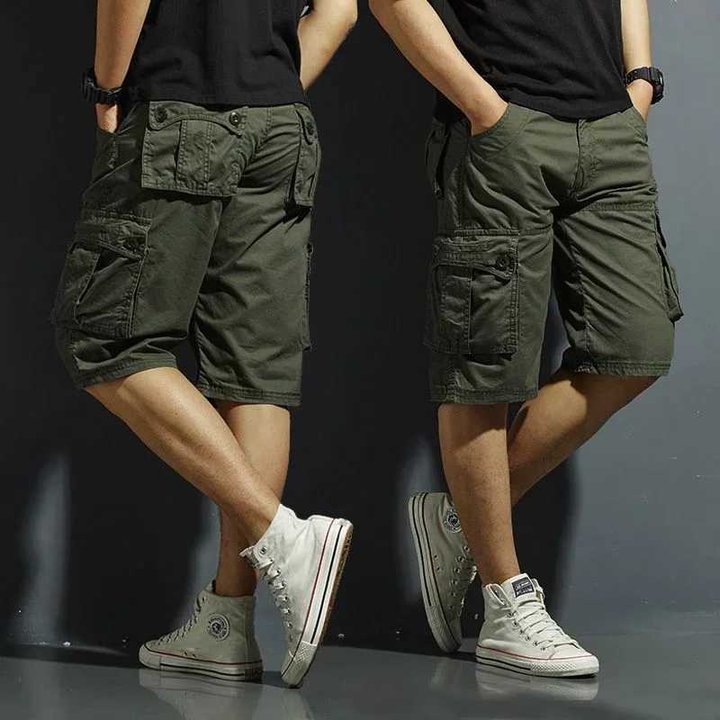 Mens Cargo Shorts Camouflage Bermuda Shorts for Men Combat Solid Camo Homme Designer Harajuku Loose New in Big and Tall Y2k W250621