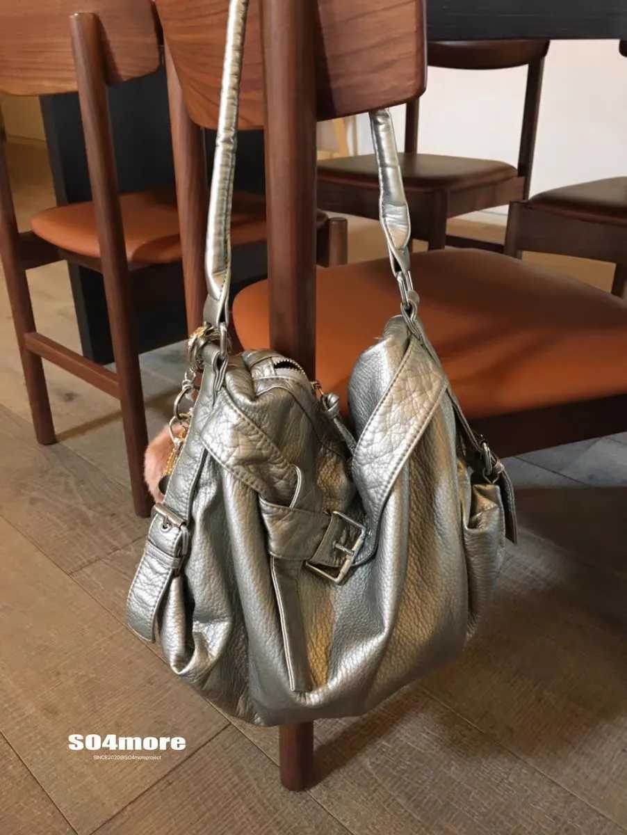 JIAERDI Vintage White Shoulder Bags Wallet Women Moto Biker Pu Leather Soft Casual Crossbody Bags Female Retro Y2k Handbag New XJ250620