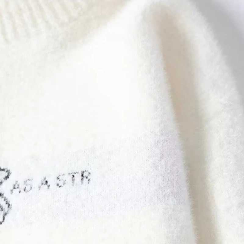 Men Winter Warm Black Sweater Pullovers Vintage Knitted Mens Rock Hip Hop Plush O Neck Top Mens Clothing New 2024 Z250621