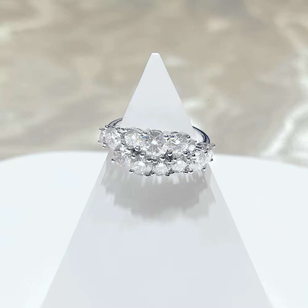 White Gold Moissanite Wedding Ring 14K 18K for Women