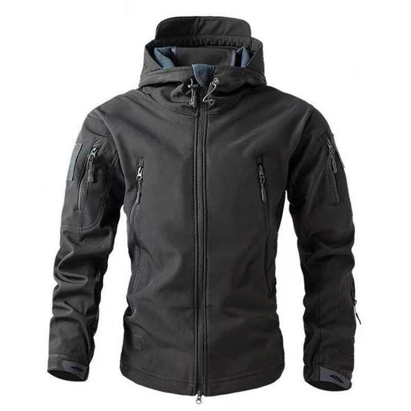 Mens Winter Autumn Softshell Fleece Jackets Waterproof Outdoor Fishing Hiking Hunting Thermal Camping Cargo Coats Warm M-5XL XJ250621