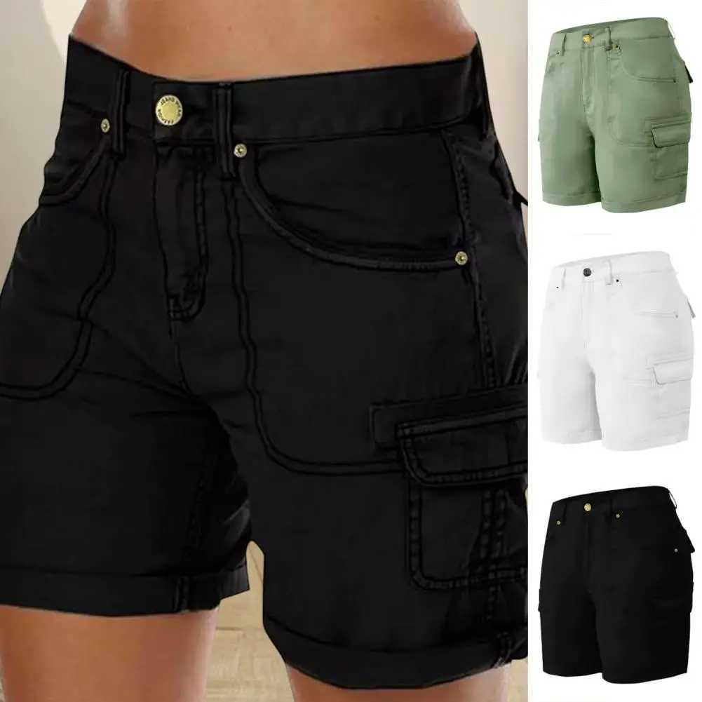 Travel-friendly Women Shorts Stylish Womens Cargo Shorts for Summer Hiking Travel with Pockets High Waisted Outdoor for Golf W250621