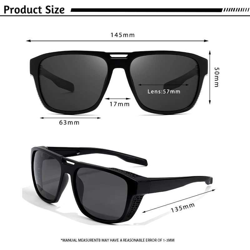 CATERSIDE Punk Sports Men Polarized Sunglasses Large Round Frame Vintage Womens Sunglasses Cycling Fishing Driving UV400 W250621