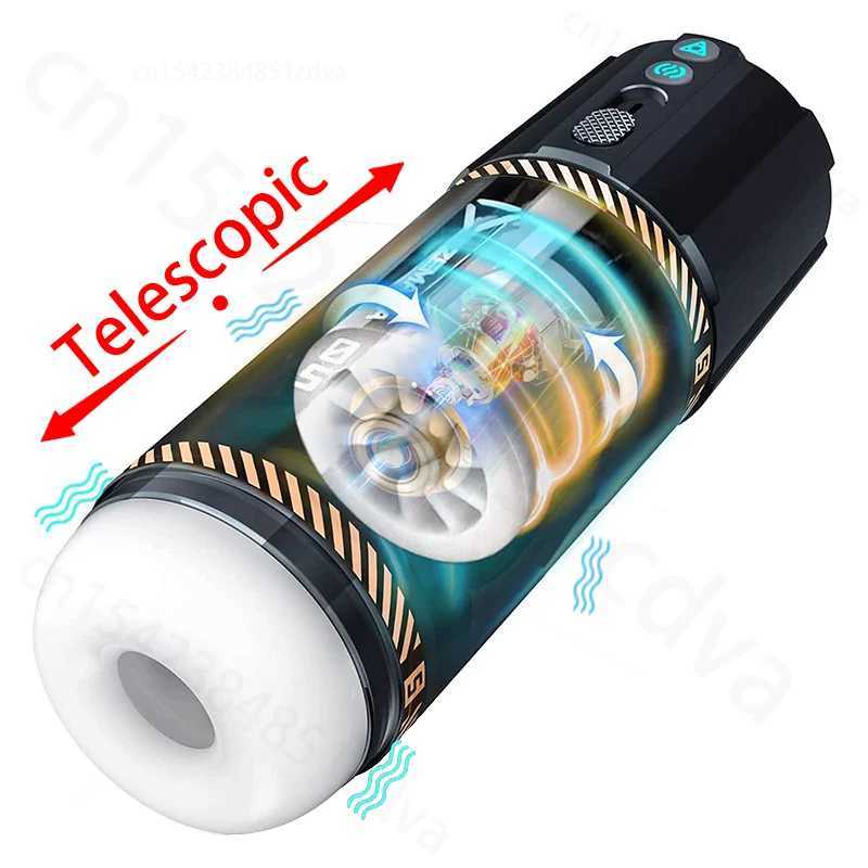 Electric Masturbator Cup Rotating Thrust Automatic Male Masturbator for Men Telescopic TPE Waterproof Super Quiet Adult Sex Toy W250621