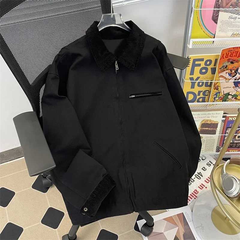 Autumn Vintage Cityboy Lapel Coat Minimalist Commuting Workwear Jacket Mens American Clean Fit Retro High-end Oversized Jacket XJ250621