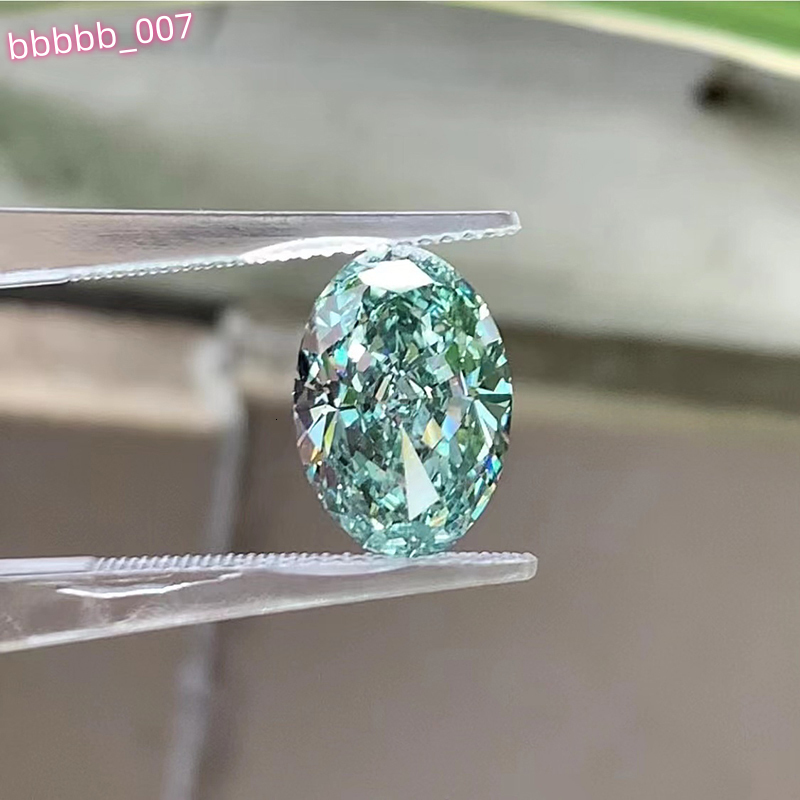 Redleaf Great Lab Diamond Oval Cut Fancy Bluish Green VS1 IGI Certified 4.7CT CVD Lab Grown Diamond