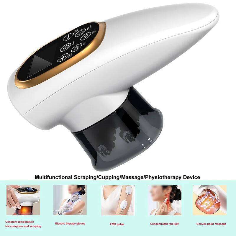 Electric Scraping And Massager Electronic Muscle Stimulation Hine With Pulse Glove Strong Suction Force Cupping