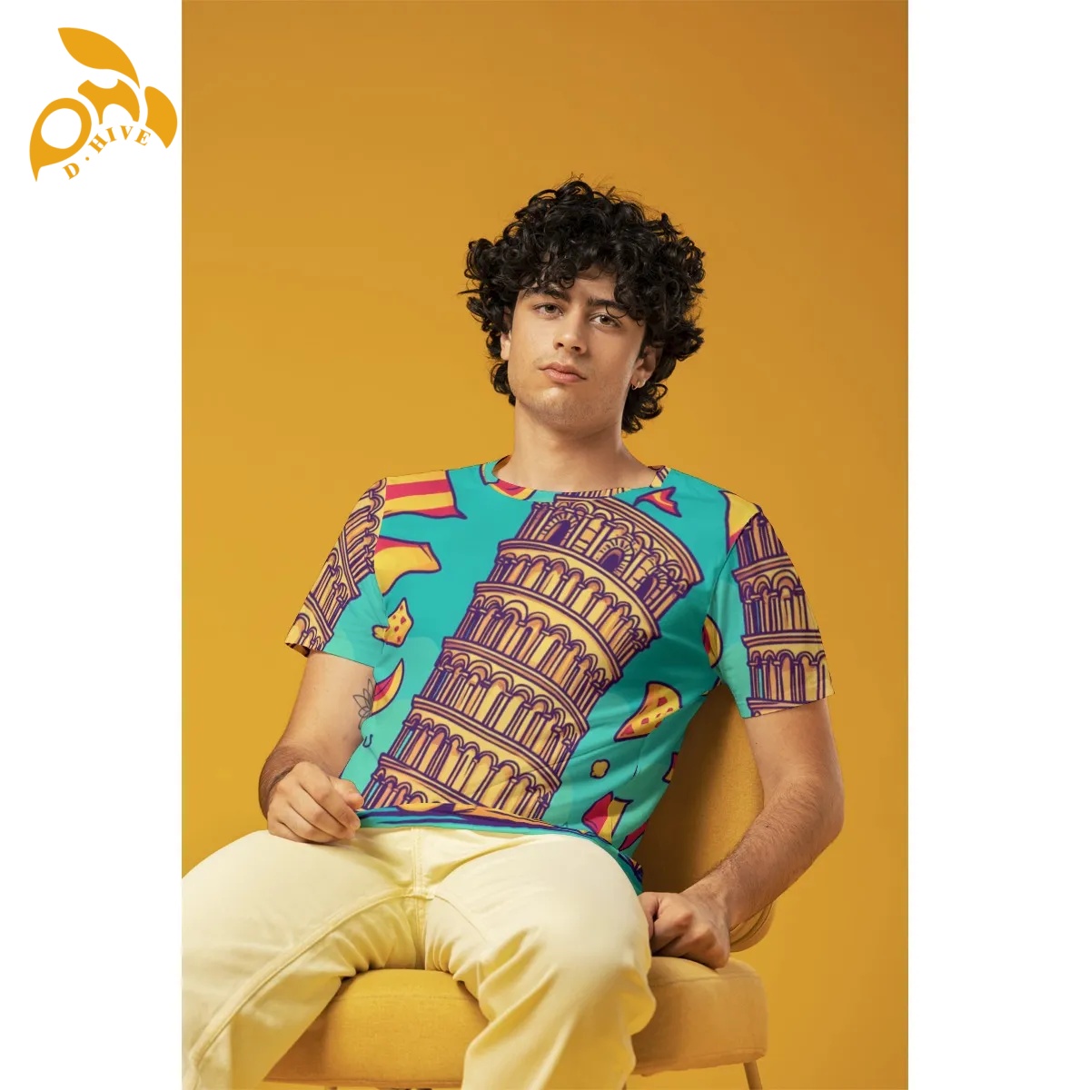 free shipping of customized fashionable American men's T-shirt with exquisite Round neck design High-quality fabric