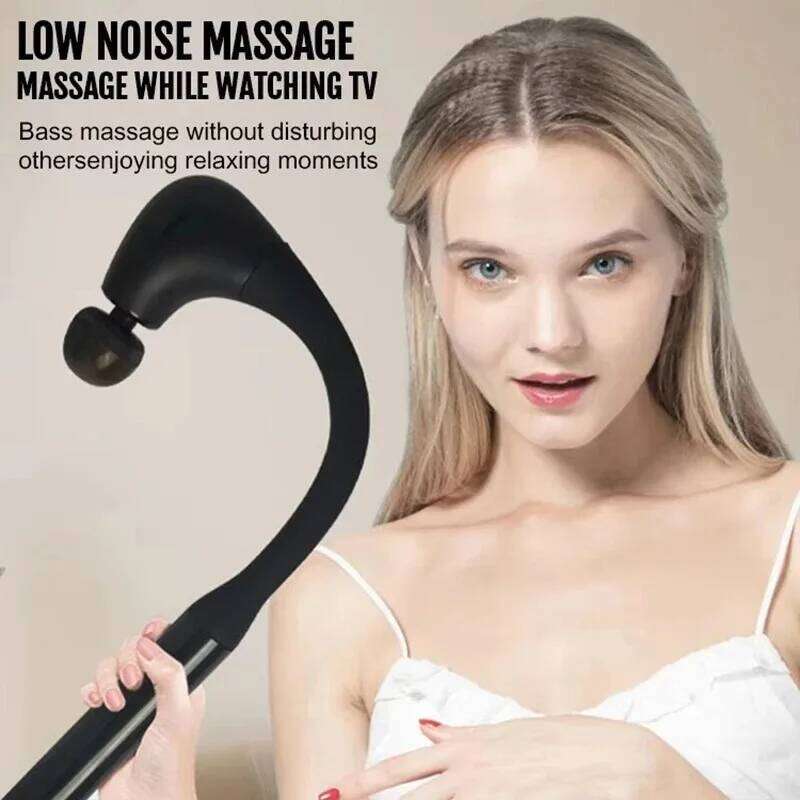Fascia Portable Massage Gun Deep Tissue With Extended Handle U-Shaped Body Massager For Neck Shoulder Back Leg