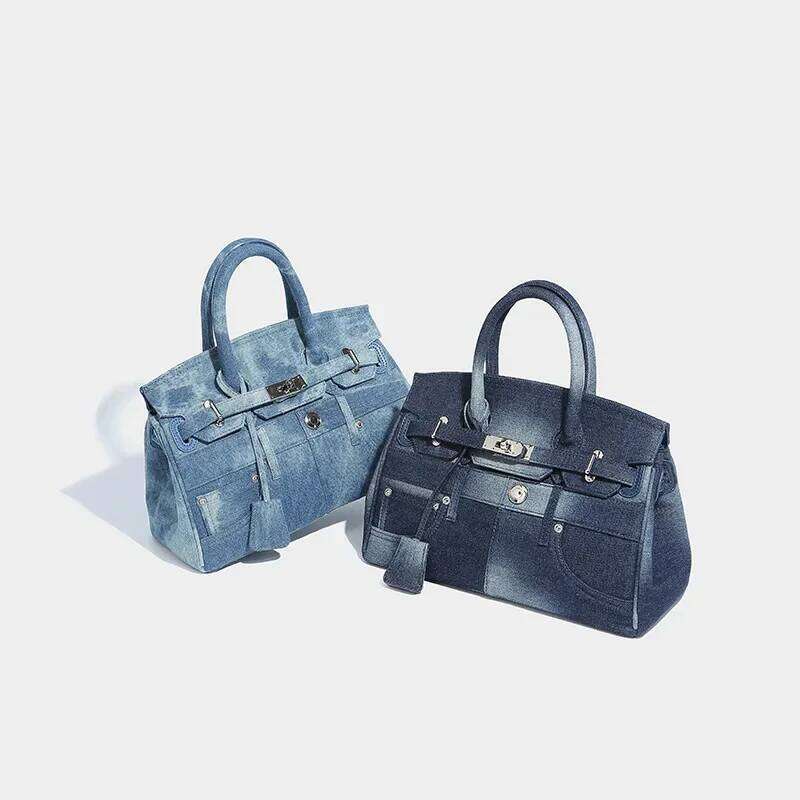 Hot Selling New Sweet Cool Ladies' Denim Handbag Designer Fashionable And Simple Underarm Crossbody Bags Single-Shoulder Bag